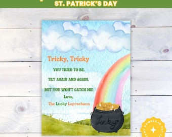 Leprechaun Letter: St. Patrick's Day Trap Activity (Digital Download)