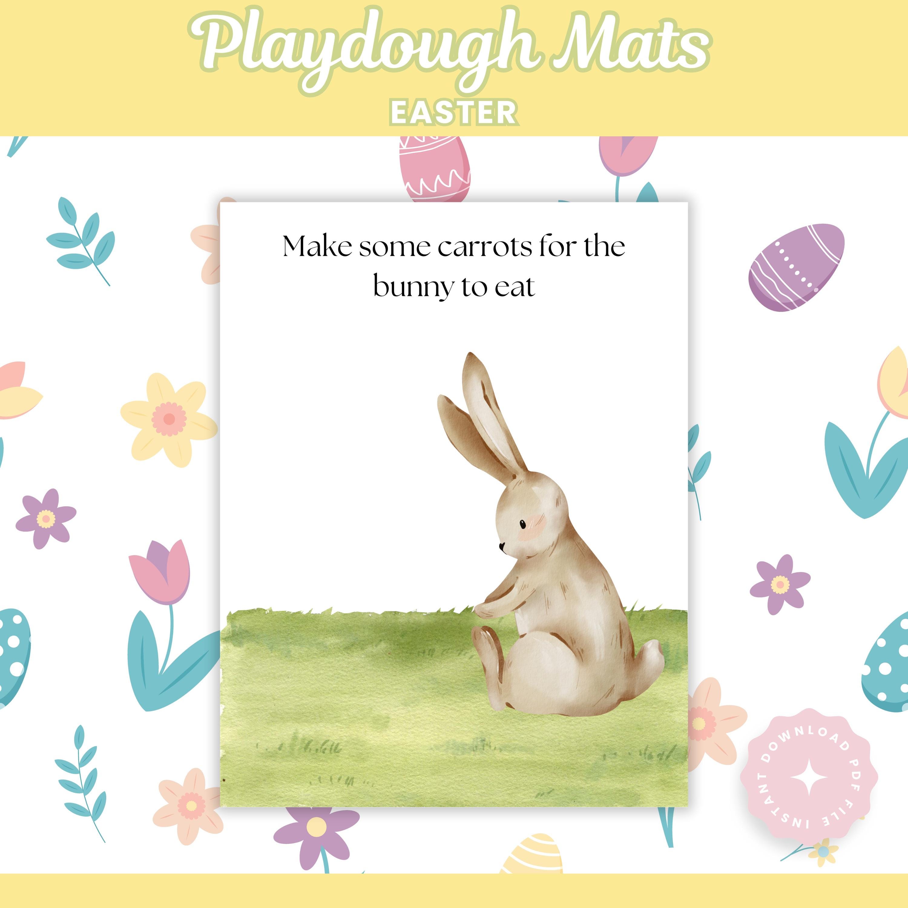 15 Easter Playdough Mats, Printable Play Doh Mat, Busy Book, Easter ...