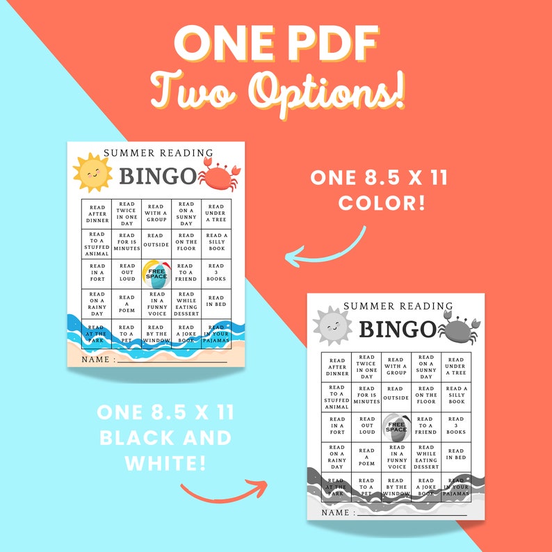 Summer Reading Bingo for Kids: Book Tracker & Reading Challenge ...