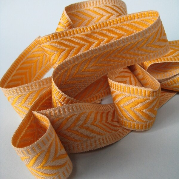 Custom Listing Autumnal Hues Vintage Belgian Jacquard Ribbon Trim