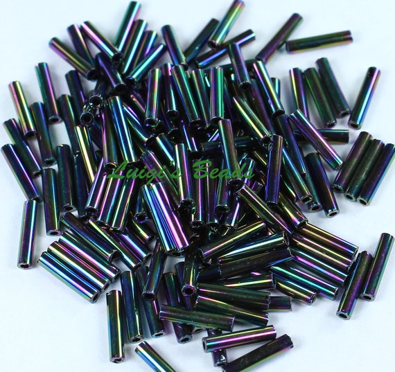 TOHO Japanese Glass Bugle Beads Sz # 3 15g Metallic Iris Brown #83