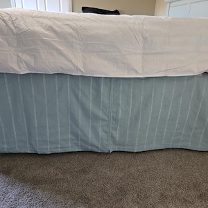 College dorm bed skirt, tall bed skirt, custom bed skirt, bed skirt panels, college dorm bedding