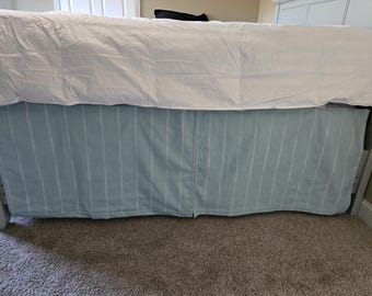 College dorm bed skirt, tall bed skirt, custom bed skirt, bed skirt panels, college dorm bedding