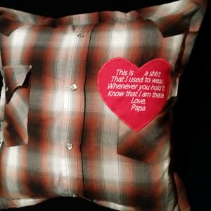 Bereavement Pillow, Bereavement Gift, Shirt Pillow, Memorial Pillow image 2