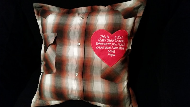 Bereavement Pillow, Bereavement Gift, Shirt Pillow, Memorial Pillow image 2