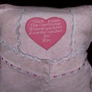 Bereavement Pillow, Bereavement Gift, Shirt Pillow, Memorial Pillow image 4