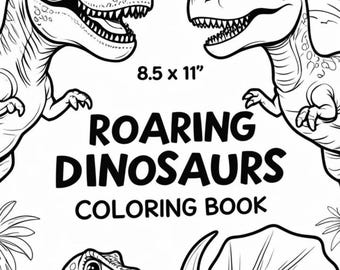 Roaring Dinosaurs Coloring Book - Printable Fun for Kids