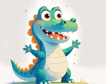 Alligator Alphabet Print: Wild ABC Nursery Decor (Digital Download)