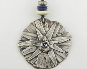 Sterling Lilly Impression Pendant