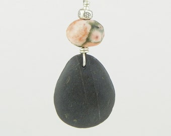 Thomsonite and Basalt Necklace