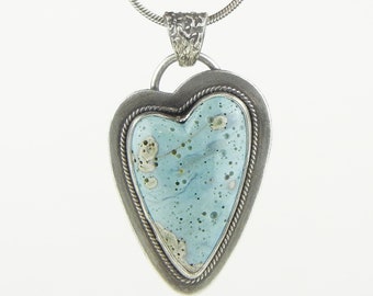 Leland Blue Heart Necklace- Michigan