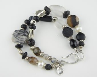 Multi-Bead Bracelet in Black