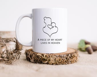Stück meines Herzens Kaffeetasse, Beileid Geschenk für trauernde Mütter, Beileid für Engel Mütter