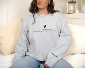 Custom Pregnancy and Infant Loss Awareness Sweatshirt, Miscarriage Keepsake, Personalized Baby Loss Crewneck, Stillbirth Awareness Shirt