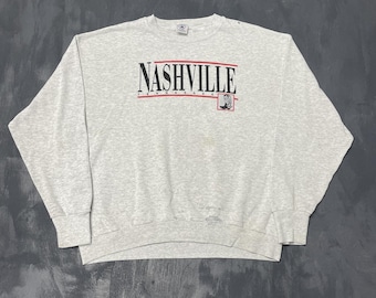Vintage Nashville Tennessee sweatshirt mens XL grey 1990s USA