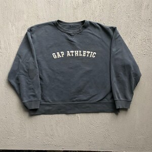 Vintage Gap Athletic Crewneck Sweatshirt Mens XL Blue 90s