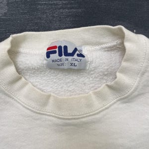 vintage Fila Biella Italia sudadera hombres xl blanco 1990s italia imagen 4