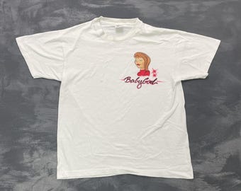 vintage BABY GIRL shirt mens large White 1990s single stitch
