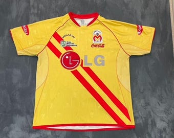Atletico Monarcas Morelia 2007-08 third kit soccer jersey mens XL Yellow