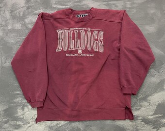 vintage Mississippi State Bulldogs Shirt Herren xl Rot 1990s ECAA Galt