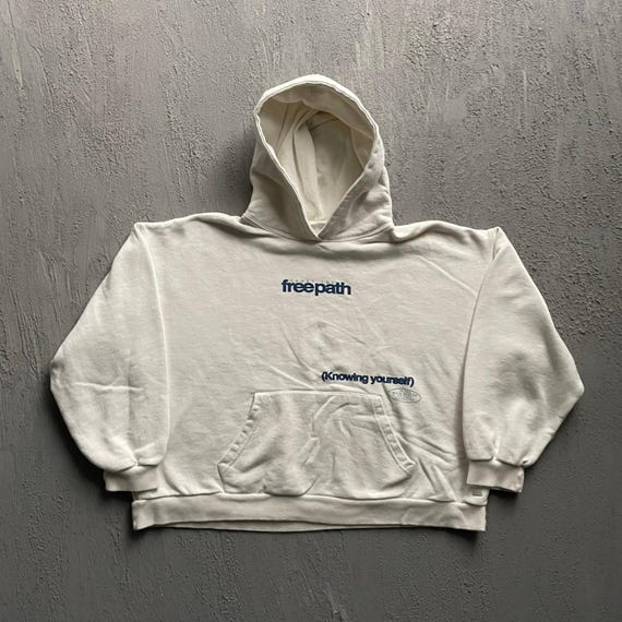 pull&bear know yourself Hoodie Mens Medium White streetwear free path