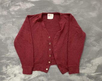 Vintage Sears kings road cardigan button up mens medium reed 1970s