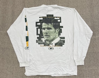 Brett Favre Green Bay Packers Shirt 2000s y2k NFL Longsleeve Herren