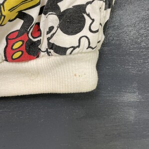 Sudadera reversible vintage de Mickey Mouse para hombre, talla grande, blanca, años 80, Disney imagen 12