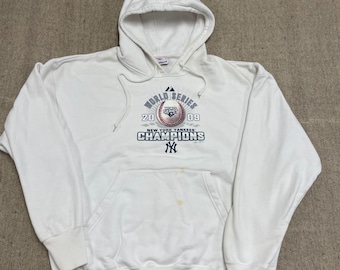 vintage New York Yankees Hoodie 2XL weiß 2000s y2k Champion MLB