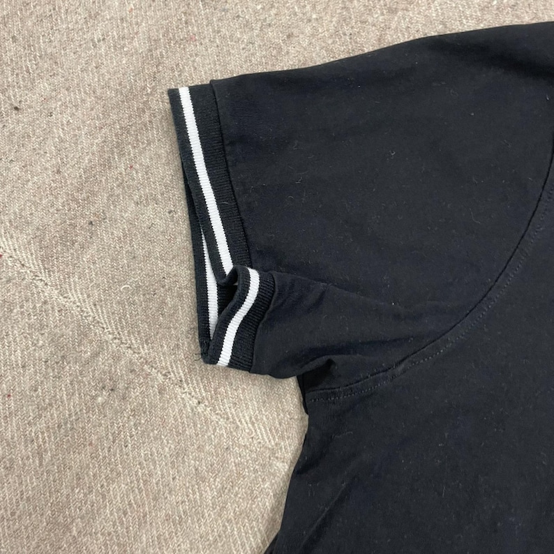 vintage Kangol-poloshirt heren grote zwarte jaren 2000 y2k 1/4 zip afbeelding 3
