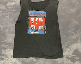 vintage Dead Dog Cafe ärmelloses Shirt Herren large Schwarz 1990s Thomas King