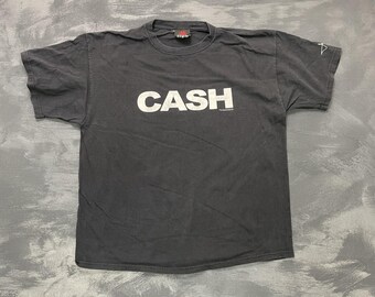vintage Johnny Cash Zion Rootswear Signature Hemd Herren xl BLack 2000s y2k