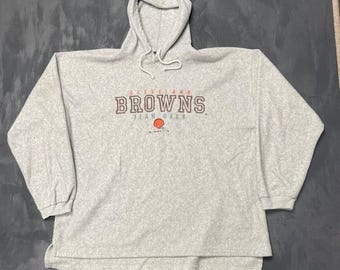 Moletom com capuz vintage do Cleveland Browns da NFL de 1994, tamanho XL masculino, cinza, Iron Knights