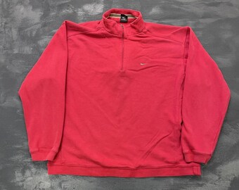 Vintage NIke Golf sweatshirt mens Large 2000s y2k 1/4 zip gold swoosh check