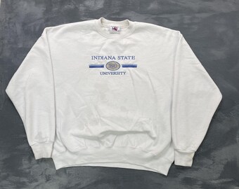 vintage India State Universität ISU Sweatshirt Herren xl Grau 1990s USA