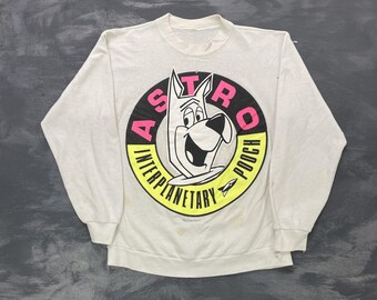 vintage Astro Interplanetary Pooch sweatshirt mens medium white 1990s cartoon