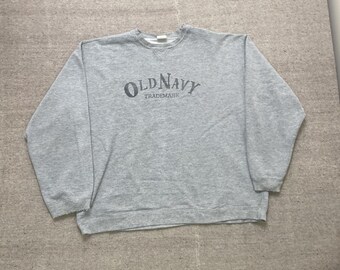 Vintage OldVany-sweater heren 2xl grijs jaren 90 groot logo