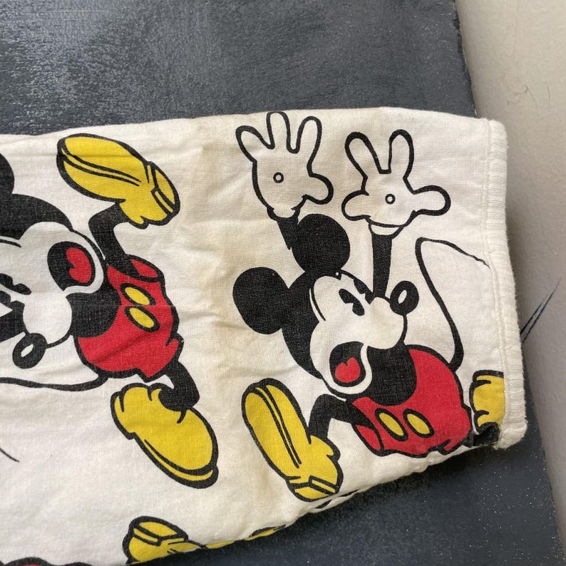 Sudadera reversible vintage de Mickey Mouse para hombre, talla grande, blanca, años 80, Disney imagen 8