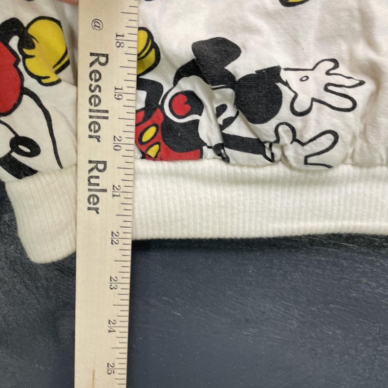 Sudadera reversible vintage de Mickey Mouse para hombre, talla grande, blanca, años 80, Disney imagen 11