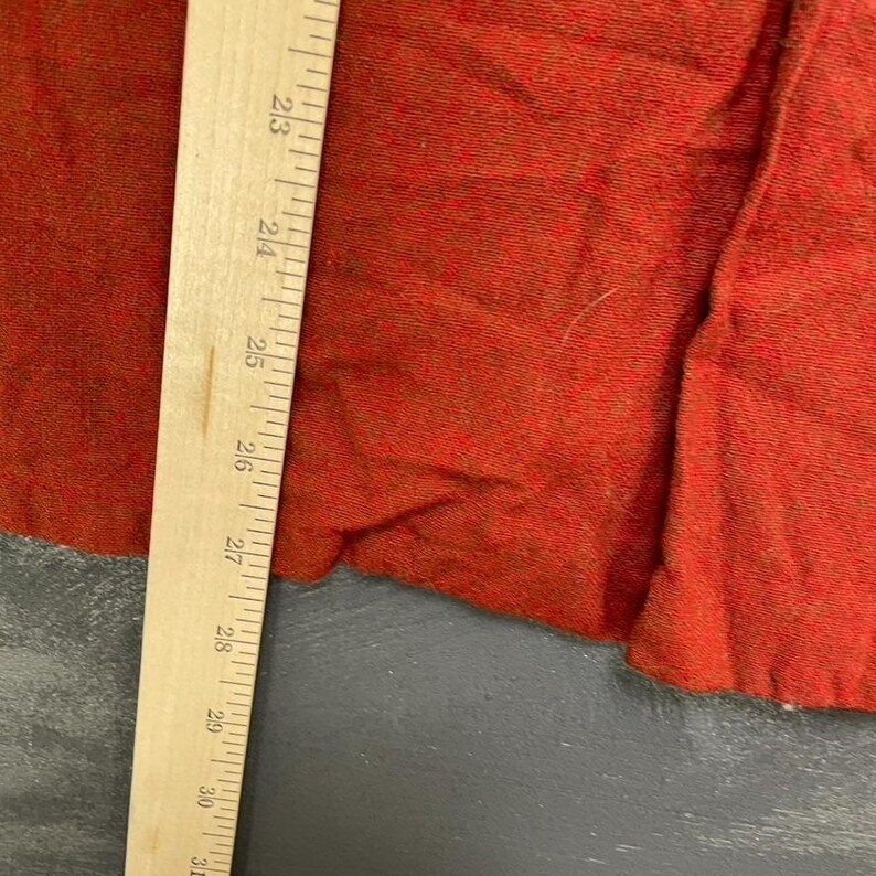 vintage Pendleton wool flannel shirt Mens Small red 1990s loop collar pockets image 11