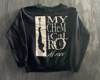 vintage MCR Hanging Man Graphic Sweatshirt men M Black 2000s y2k