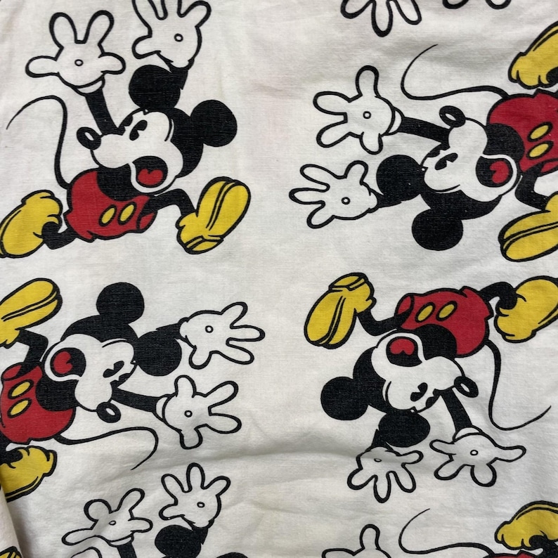 Sudadera reversible vintage de Mickey Mouse para hombre, talla grande, blanca, años 80, Disney imagen 6
