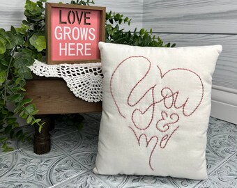 Valentines Gifts For Girlfriend, Anniversary Gift For Wife, You And Me Canvas Pillow, Valentines Decor