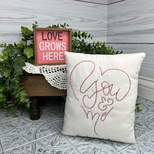 Valentines Gifts For Girlfriend, Anniversary Gift For Wife, You And Me Canvas Pillow, Valentines Decor image 7