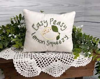 Small Lemon Pillow - Perfect for Summer Kitchen Displays, Tiered Tray Decor, Summer Kitchen Decoration