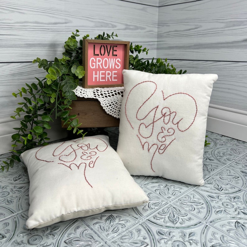 Valentines Gifts For Girlfriend, Anniversary Gift For Wife, You And Me Canvas Pillow, Valentines Decor image 6
