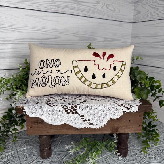 Summer Kitchen Decor, One In A Melon Watermelon Decorative Pillow