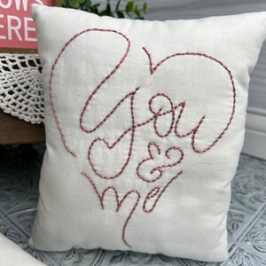 Valentines Gifts For Girlfriend, Anniversary Gift For Wife, You And Me Canvas Pillow, Valentines Decor image 4