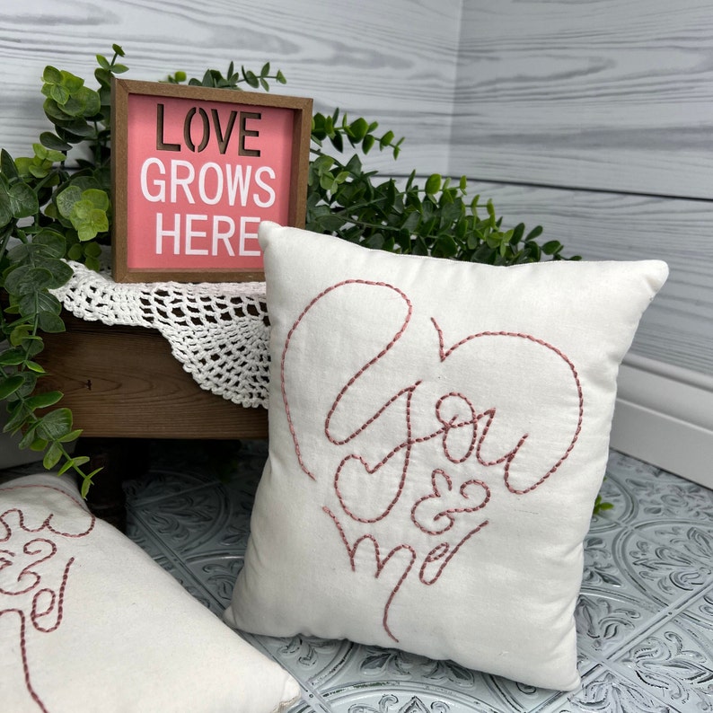 Valentines Gifts For Girlfriend, Anniversary Gift For Wife, You And Me Canvas Pillow, Valentines Decor image 2