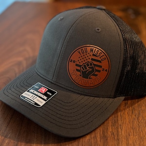 Trump 2024 &quot;You Missed&quot; Hat - Richardson 112 Trucker Cap, Patriotic Political Statement Hat for True Trump Supporters